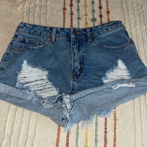 Denim shorts